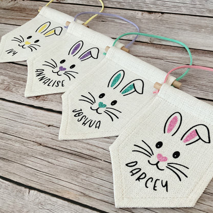 Easter bunny mini flag