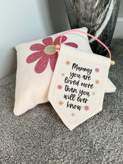 'You are loved' Mother's Day mini flag