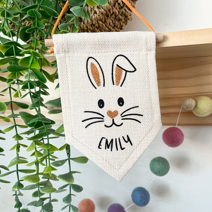 Easter bunny mini flag